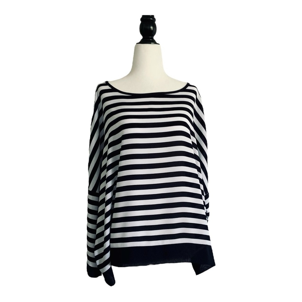 Joseph Ribkoff semi sheer striped top
